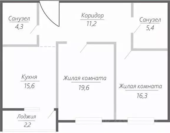 2-к кв. Самарская область, Тольятти ул. Фрунзе, 2В (74.6 м) - Фото 0