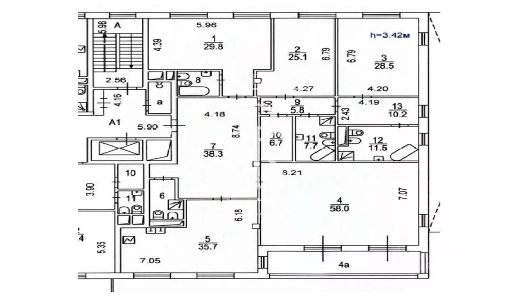 5-к кв. Москва Смоленский бул., 24к3 (271.0 м) - Фото 1