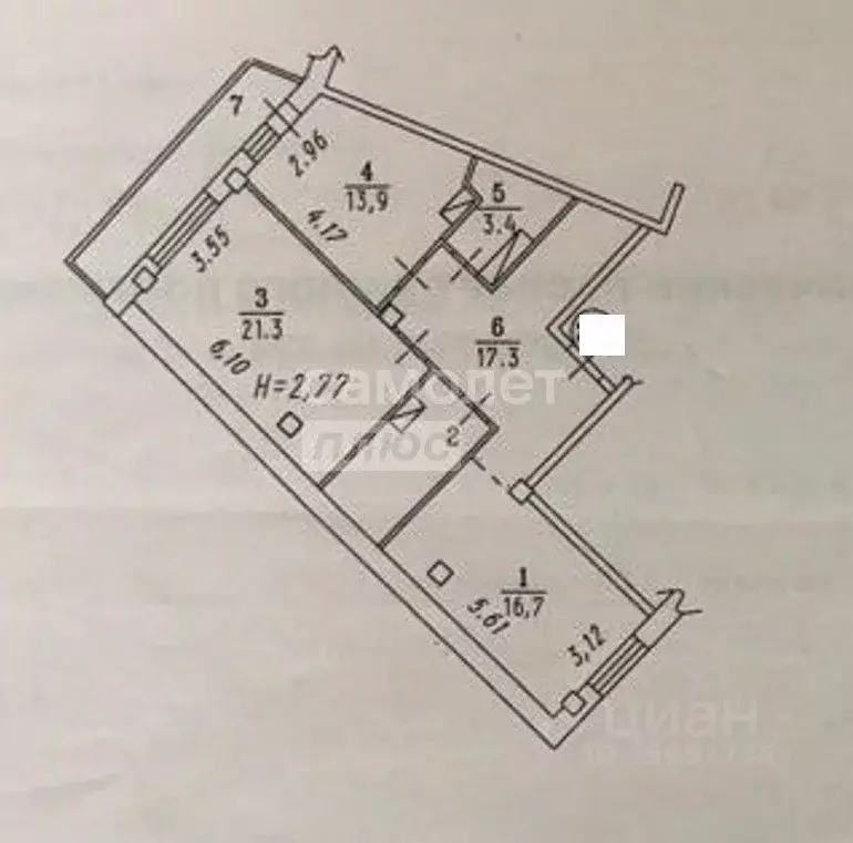 2-к кв. Омская область, Омск ул. 3-я Енисейская, 32/1 (78.1 м) - Фото 1