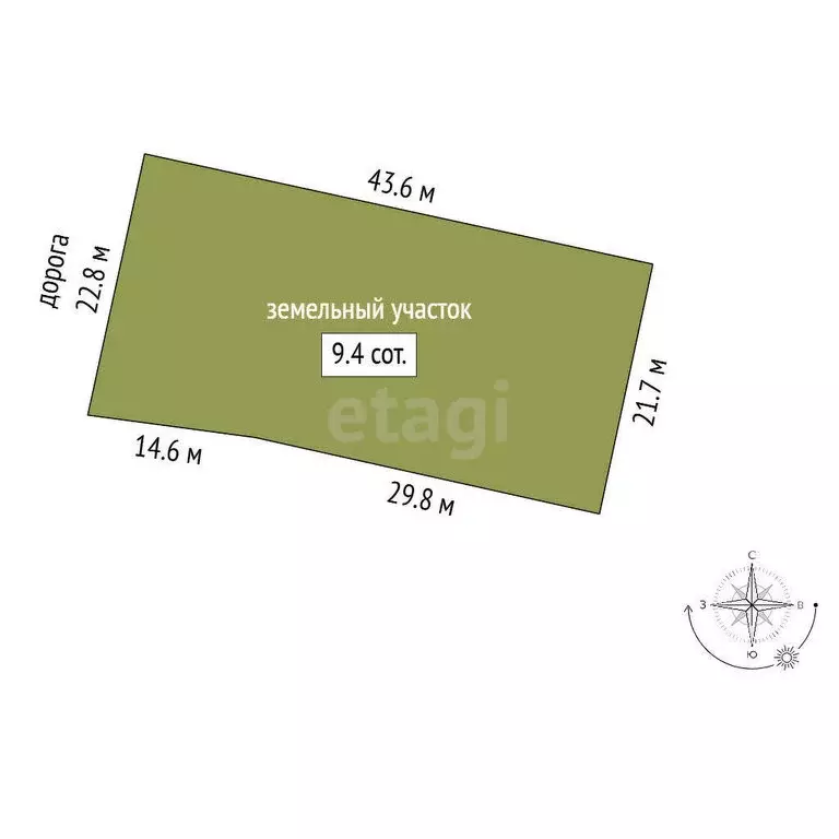 Участок в Миасс, улица Миасских Добровольцев (9.41 м) - Фото 1