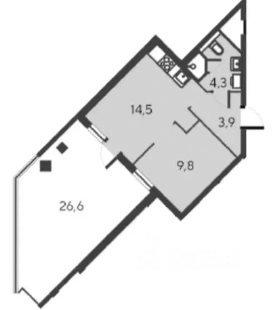 2-к кв. Крым, Евпатория городской округ, Заозерное пгт ул. Аллея ... - Фото 2
