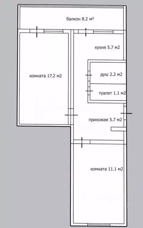2-к кв. Крым, Алупка ул. Западная, 22 (52.0 м) - Фото 2