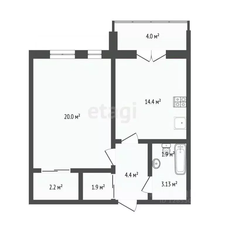 1-к кв. Костромская область, Кострома ул. Художников Шуваловых, 1 ... - Фото 1