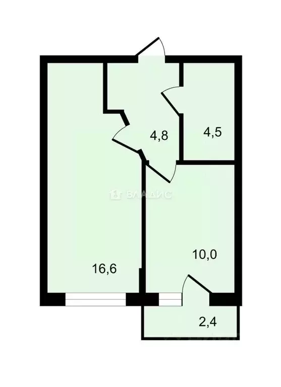 Квартира, 1 комната, 36 м - Фото 1