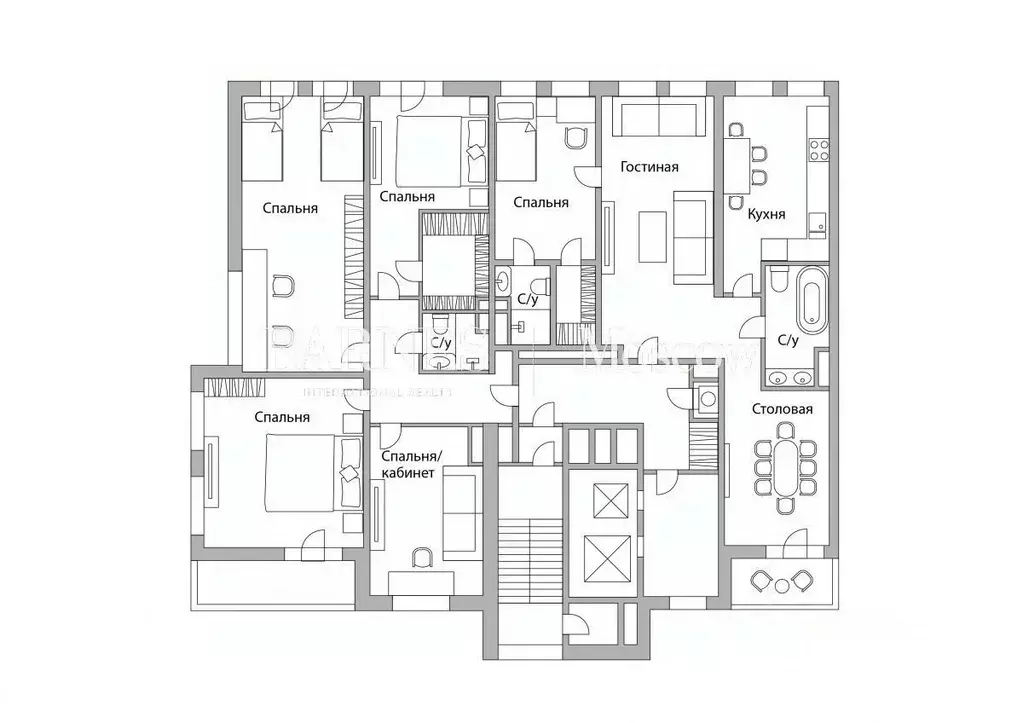 6-к кв. Москва Казарменный пер., 3 (311.4 м) - Фото 1