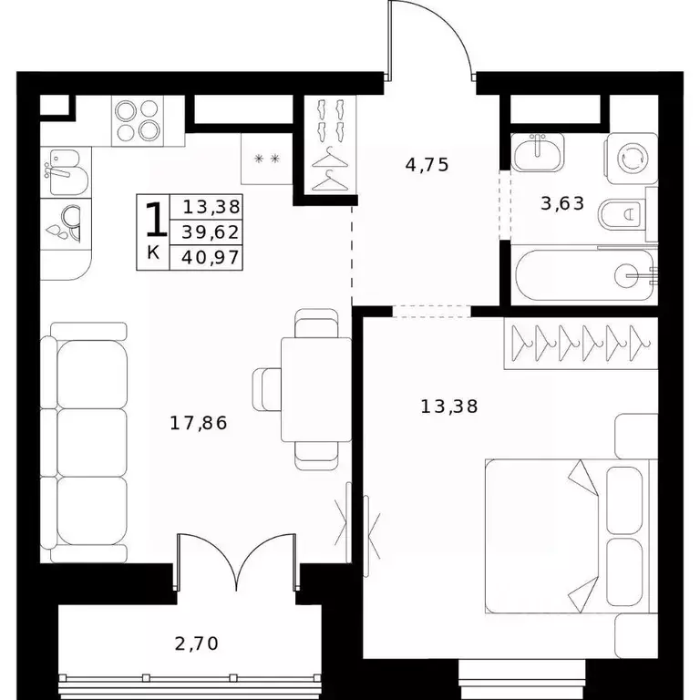 1-к кв. Нижегородская область, Нижний Новгород Ленгородок мкр, Мед ... - Фото 0