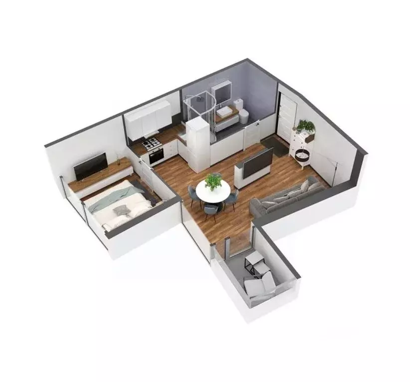 2-к кв. Крым, Ялта ул. Дражинского, 53 (61.8 м) - Фото 1