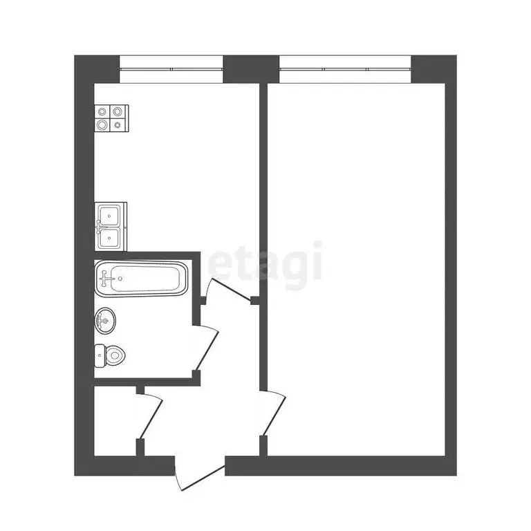 1-комнатная квартира: Омск, улица 70 лет Октября, 6/1 (36.3 м) - Фото 1