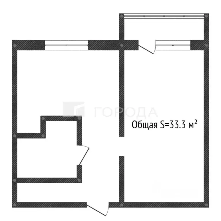 1-к кв. Алтайский край, Барнаул ул. Имени В.Т. Христенко, 15 (33.3 м) - Фото 2
