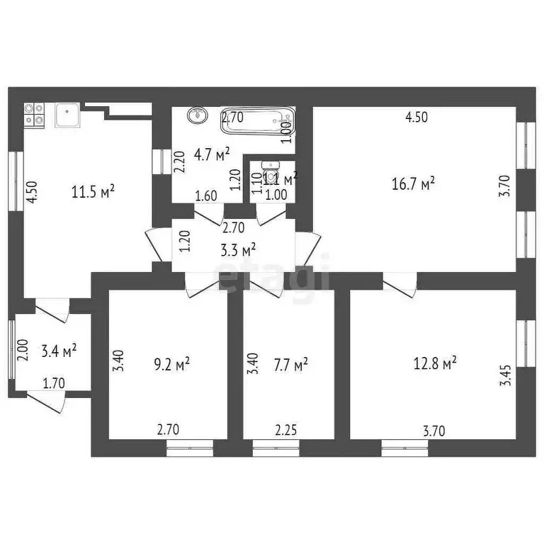 Дом в Мичуринск, улица Маяковского (67 м) - Фото 1