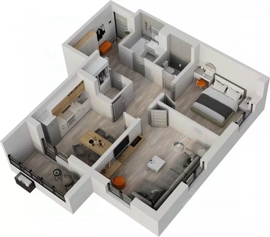 2-к кв. Татарстан, Альметьевск просп. Строителей, 70Б (69.0 м) - Фото 1