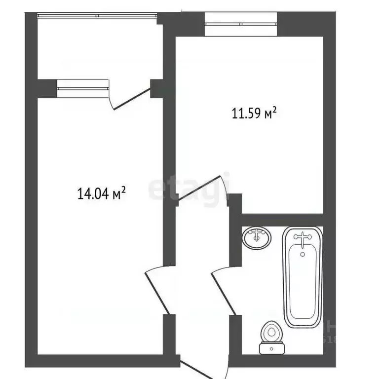 1-к кв. Ростовская область, Ростов-на-Дону Привокзальная ул., 3/1 ... - Фото 2
