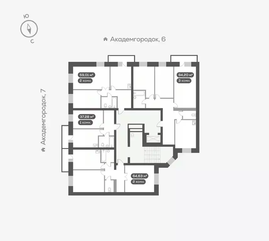 3-к кв. Красноярский край, Красноярск Академгородок мкр,  (94.0 м) - Фото 2