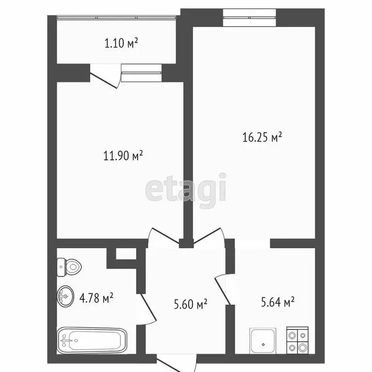 2-комнатная квартира: Новороссийск, улица Исаева, 13 (42.8 м) - Фото 0