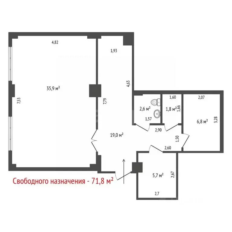 Помещение свободного назначения в Свердловская область, Екатеринбург ... - Фото 2