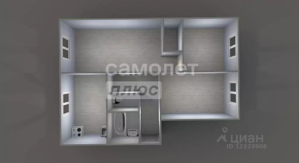 Квартира, 3 комнаты, 62.1 м - Фото 1