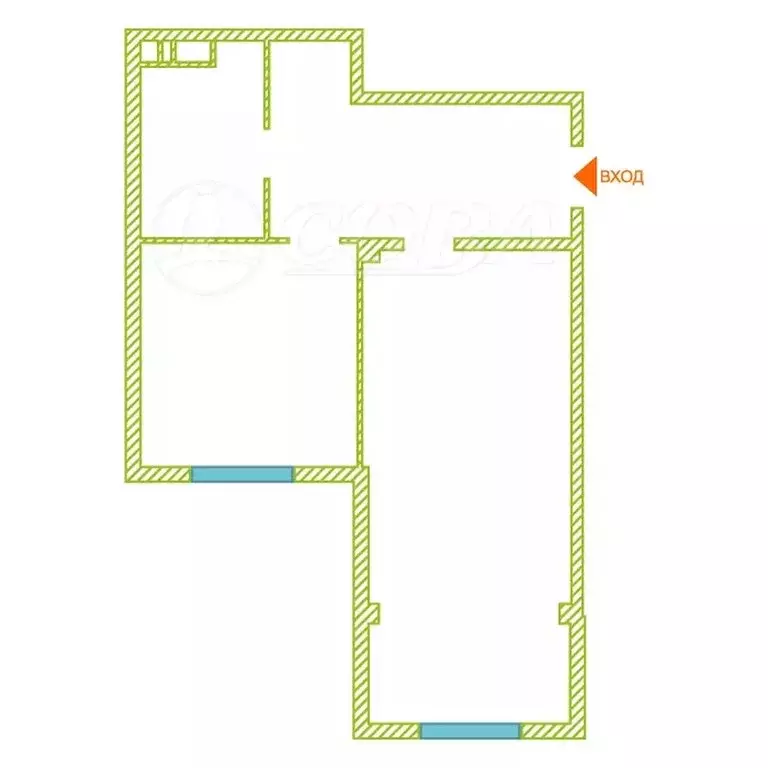 2-комнатная квартира: Махачкала, проспект Петра I, 69 (68 м) - Фото 2