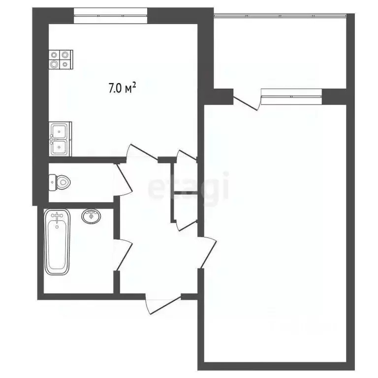 1-к кв. Ярославская область, Ярославский муниципальный округ, пос. ... - Фото 2