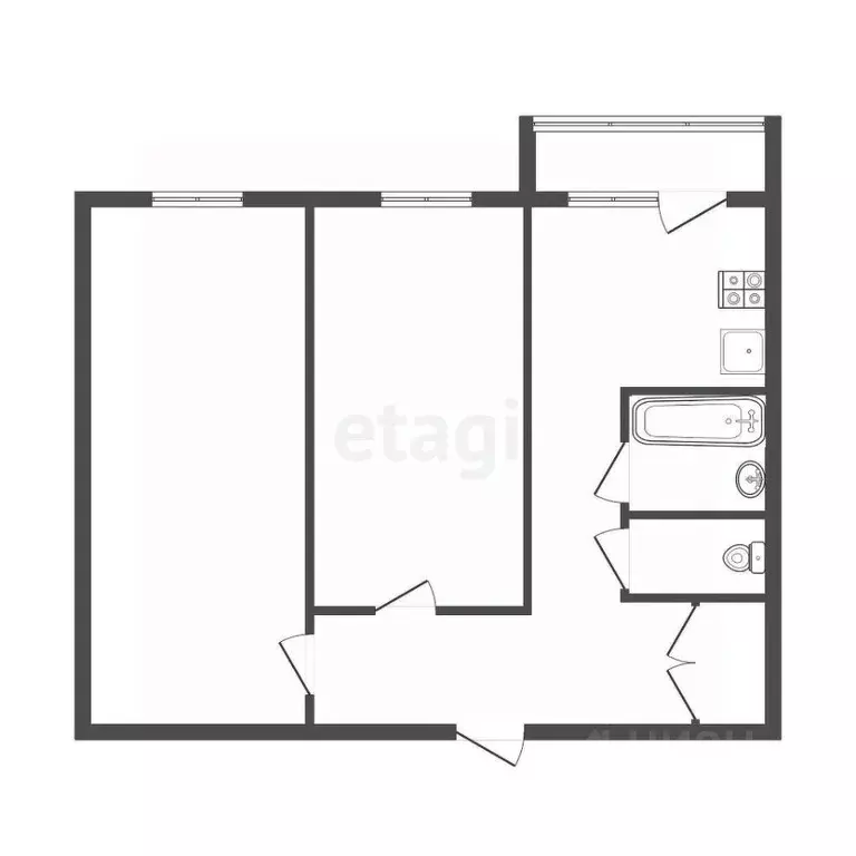 2-к кв. Тульская область, Тула просп. Ленина, 132 (60.3 м) - Фото 1
