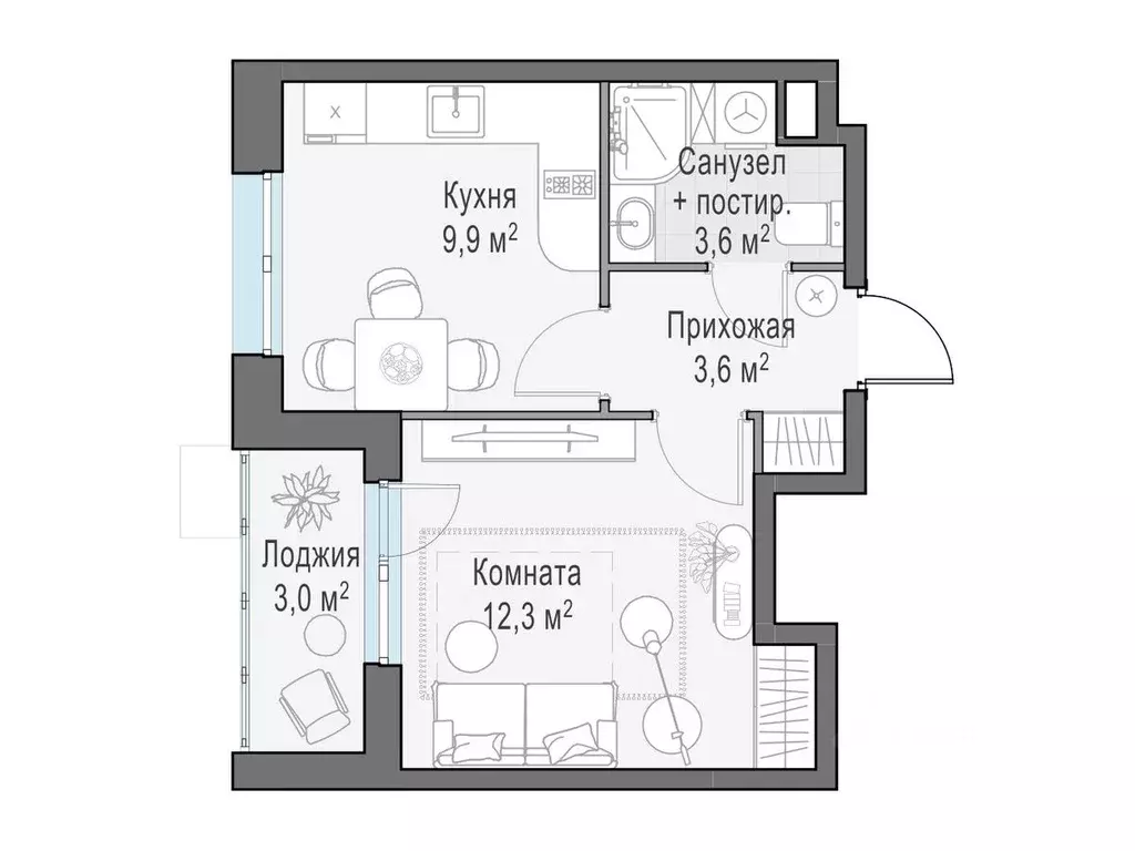 1-к кв. Московская область, Пушкино ул. Антона Ветчинова, 3к1 (31.04 ... - Фото 0