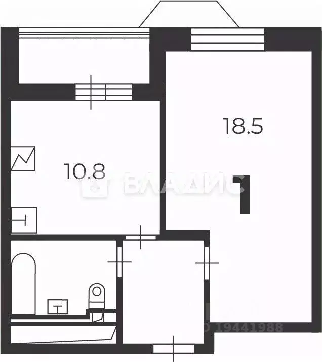 1-к кв. Москва Чоботовская ул., 2А (37.9 м) - Фото 2