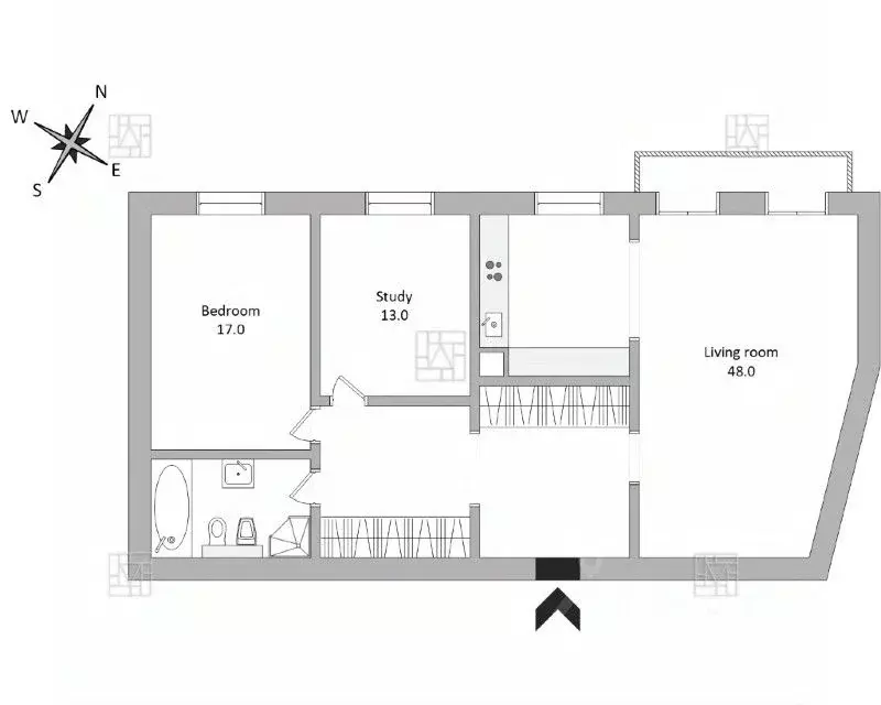 3-к кв. Москва ул. Большая Полянка, 61С2 (110.0 м) - Фото 1