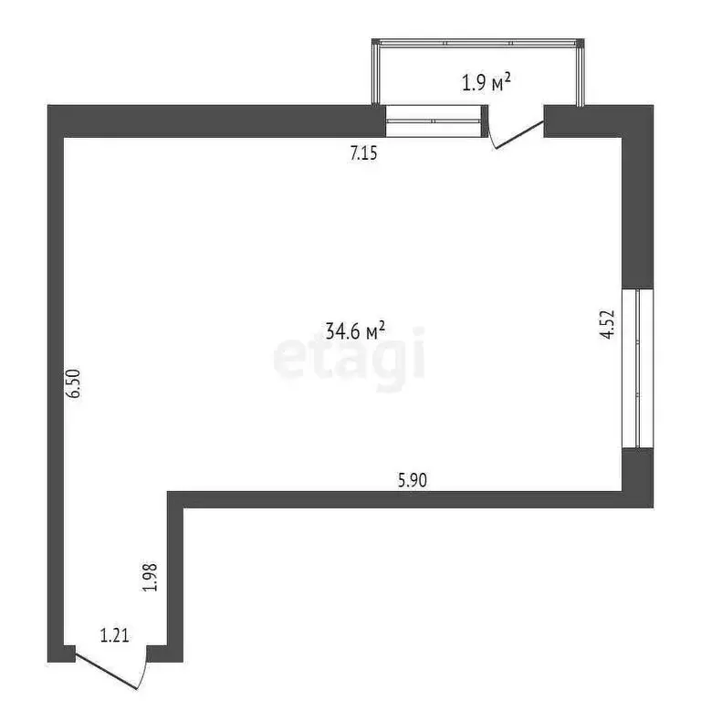 Квартира-студия: Сочи, Молодогвардейская улица, 2Б (34.7 м) - Фото 0