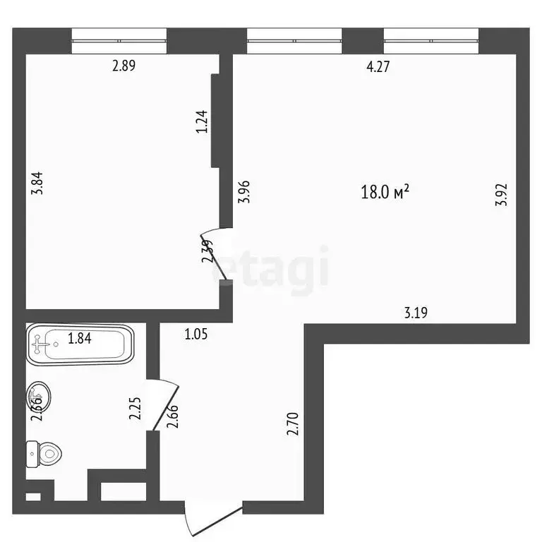 1-комнатная квартира: Тюмень, Интернациональная улица, 199к9 (37.6 м) - Фото 1