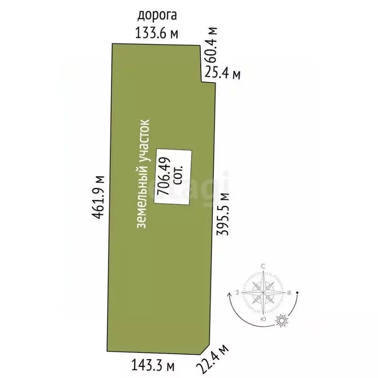 Участок в Крым, Кировский район, с. Льговское ул. Пушкина (706.49 ... - Фото 2