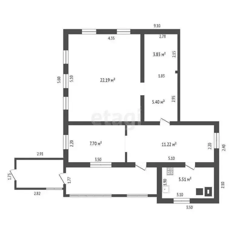 Дом в Ульяновск, Вырыпаевская улица (55.5 м) - Фото 1