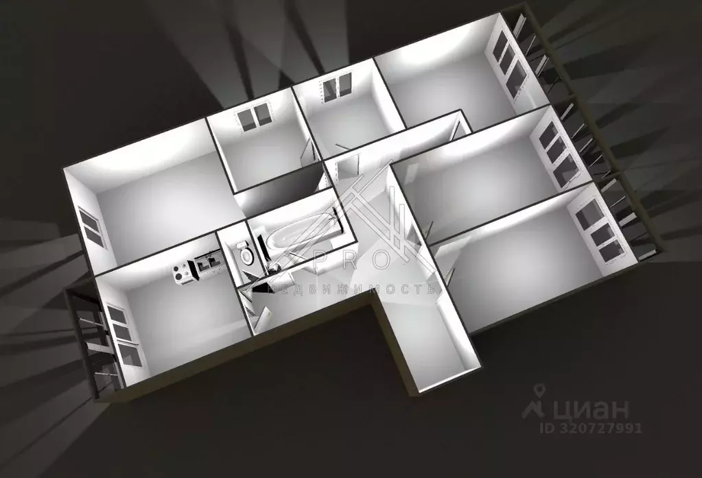 4-к кв. Ярославская область, Ярославль просп. Дзержинского, 38 (77.8 ... - Фото 2