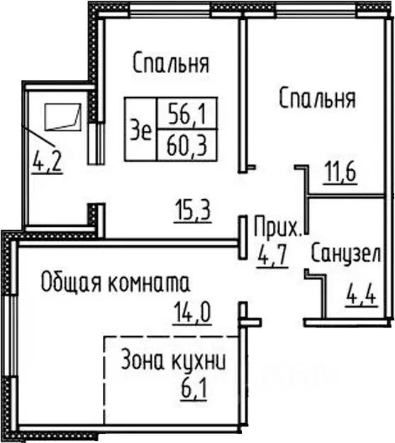 2-к кв. Новосибирская область, Новосибирский район, Мичуринский ... - Фото 0