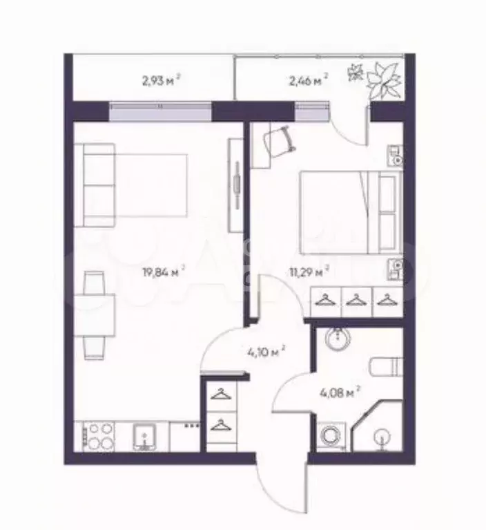 2-к. квартира, 33 м, 8/10 эт. - Фото 0