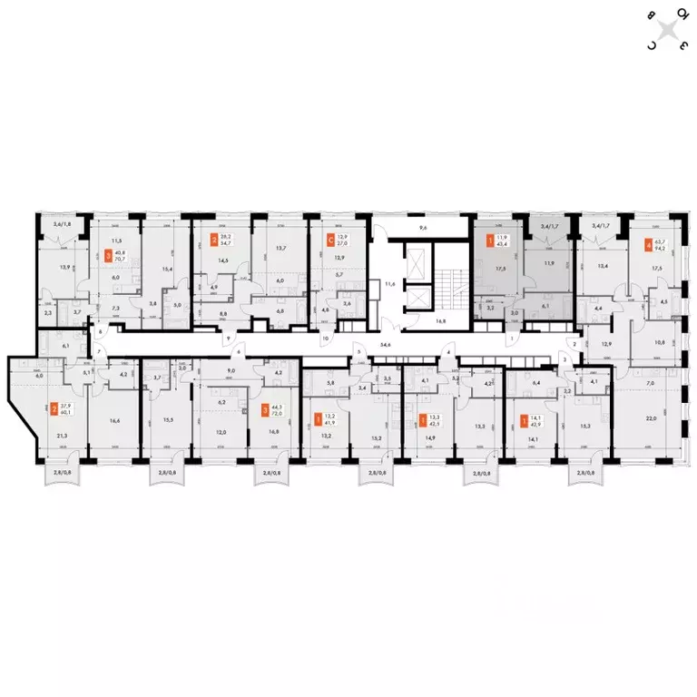 1-к кв. Нижегородская область, Нижний Новгород Черниговская ул. (43.4 ... - Фото 1