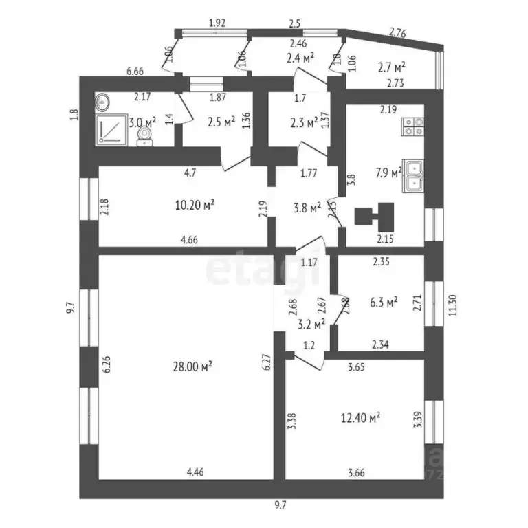 Дом в Башкортостан, Стерлитамак Ольховская ул. (80 м) - Фото 2