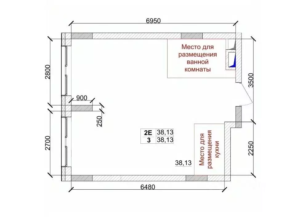2-к кв. Кемеровская область, Кемерово ул. Дружбы, 9 (38.13 м) - Фото 1