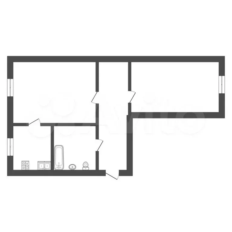 2-к. квартира, 43 м, 3/5 эт. - Фото 0