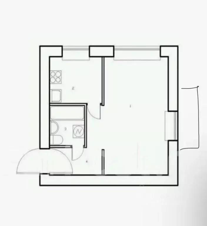 Квартира, 1 комната, 31 м - Фото 1