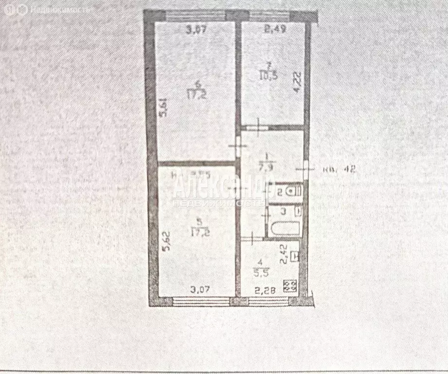 3-комнатная квартира: Выборг, Приморская улица, 17 (61.5 м) - Фото 1