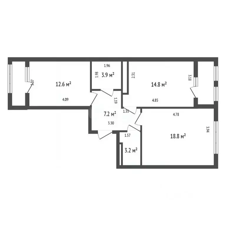 2-к кв. Санкт-Петербург Планерная ул., 97к1 (60.0 м) - Фото 2