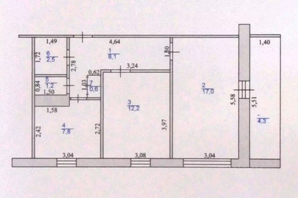 2-к кв. Оренбургская область, Оренбург Новая ул., 12/2 (55.0 м) - Фото 0