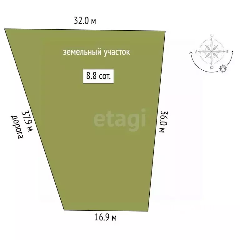 Участок в Саха (Якутия), Якутск ул. Рубиновая (8.84 сот.) - Фото 2