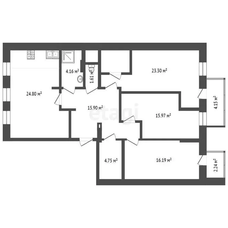 3-комнатная квартира: Тюмень, улица Орджоникидзе, 16 (106 м) - Фото 0