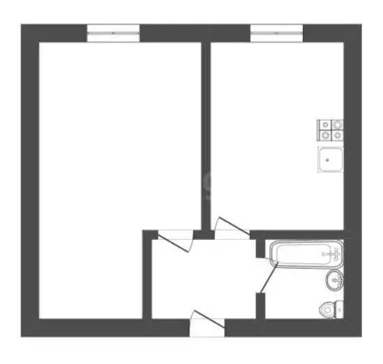 1-комнатная квартира: посёлок городского типа Грибановский, ... - Фото 1