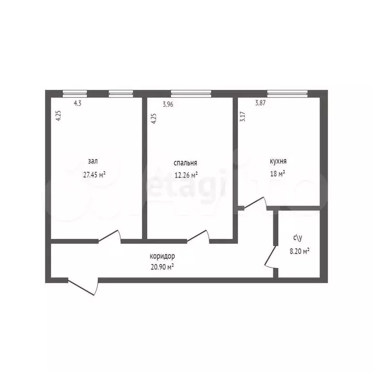 2-к. квартира, 85 м, 6/6 эт. - Фото 0