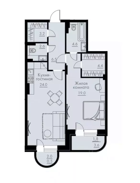 2-к кв. Воронежская область, Воронеж ул. Жилина, 7 (66.6 м) - Фото 1