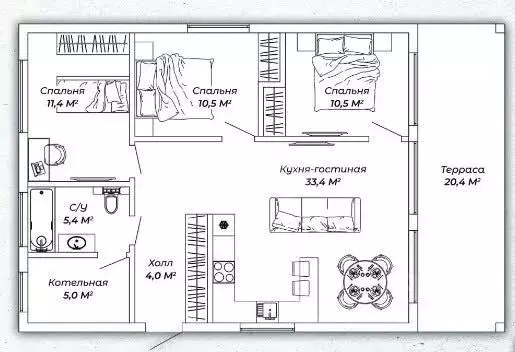 Дом в Тверская область, Калининский муниципальный округ, д. Старково ... - Фото 1