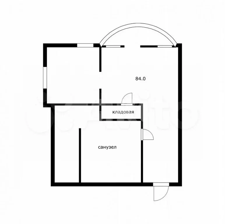 1-к. квартира, 84 м, 2/5 эт. - Фото 0