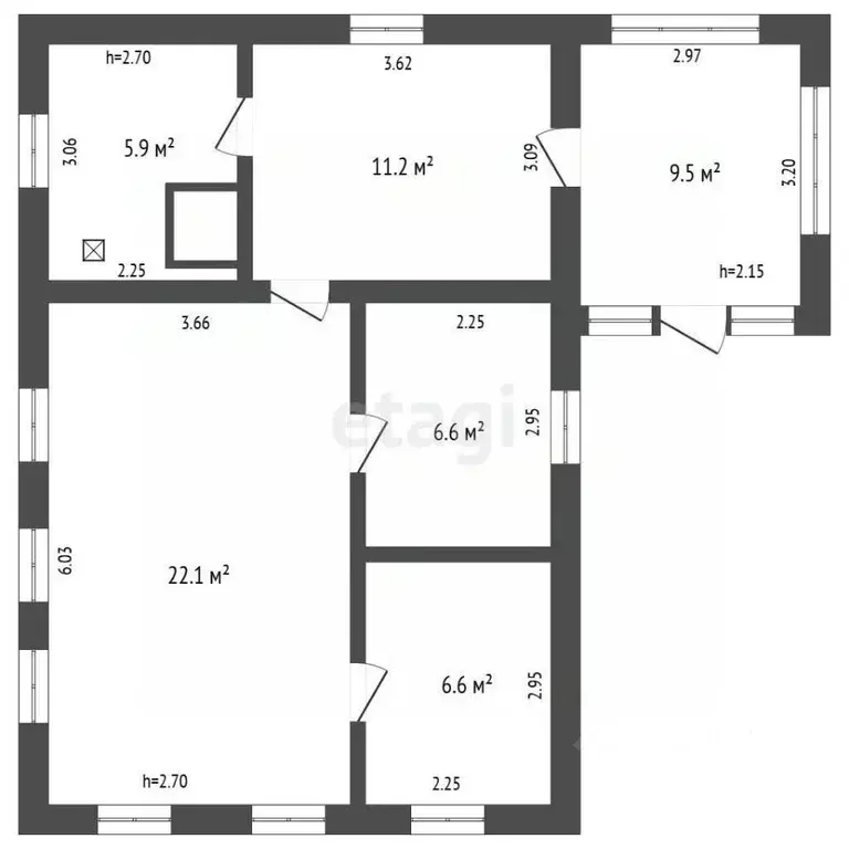 Дом в Омская область, Любинский рп ул. Кирова, 101 (52 м) - Фото 2