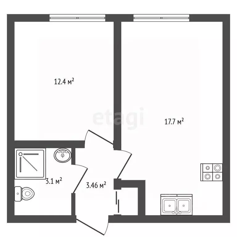 1-к кв. Санкт-Петербург ул. Маршала Казакова, 21к3 (36.2 м) - Фото 1